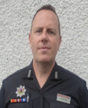 Andy Hislop is wearing scottish fire and rescue uniform